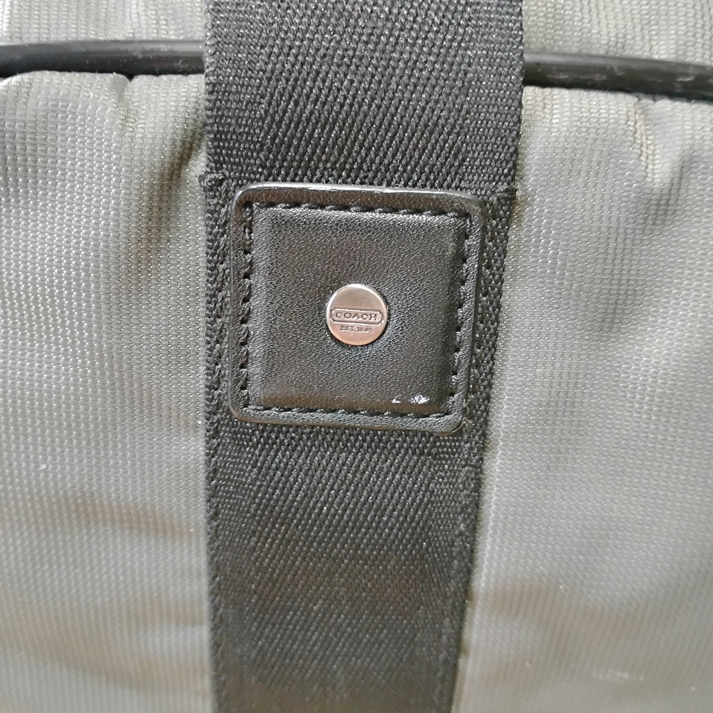 Coach Boston Voyager Green Duffel with Black Leather Trim - Picture 5 of 15